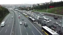 İstanbul- Metrobüs Kaza Yaptı; Seferler Durdu -3