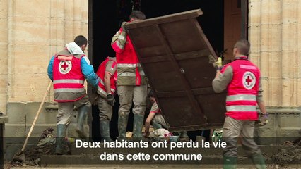 Nettoyage à Villegailhenc après les inondations