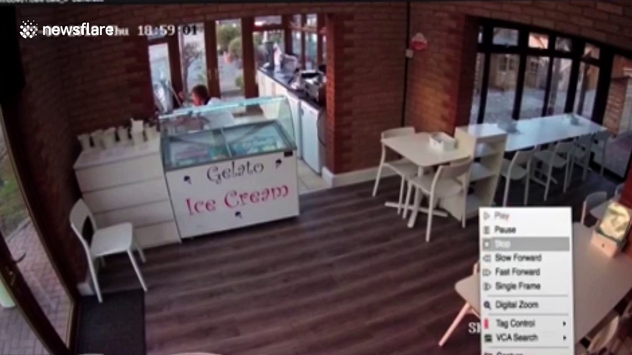Cafe owner scares off burglar while on holiday 4,000 miles away