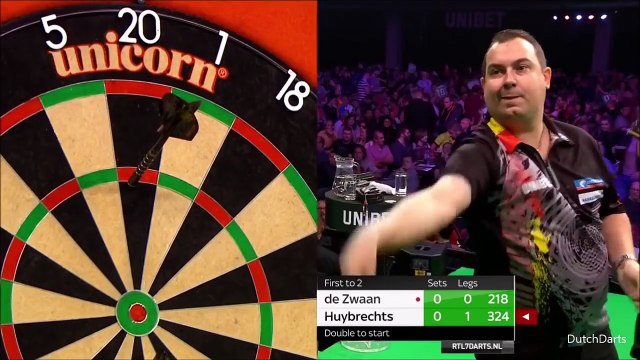 Jeffrey de Zwaan vs Kim Huybrechts | Round 1 | World Grand Prix Darts 2018