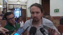 Pablo Iglesias, en el Congreso de los Diputados.