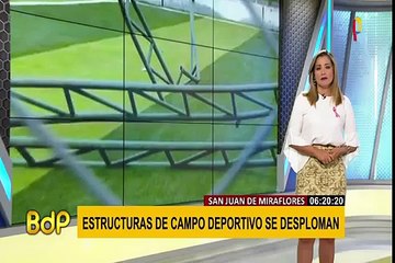 SJM: vecinos denuncian que alcalde no supervizó obra de cancha deportiva