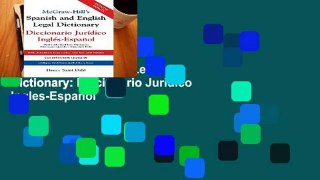 Library  McGraw-Hill s Spanish and English Legal Dictionary: Diccionario Juridico Ingles-Espanol