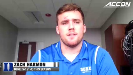 Duke OL Zach Harmon On Virginia Matchup: 'We Think We Can Win'
