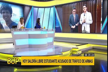 Hoy saldría libre estudiante acusado de tráfico de armas