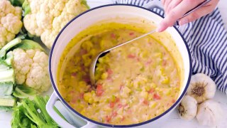 Creamy Cauliflower Soup is the perfect comfort food for cold days.PRINTABLE RECIPE:  We are trying something new today and at the end of the video you'll get