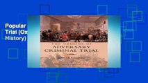 Popular The Origins of Adversary Criminal Trial (Oxford Studies in Modern Legal History)