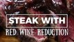 RECIPE:  We love our steaks rare, but you can cook them longer if that's what you prefer! No matter how you cook it, be sure to try this AMAZING reduction!