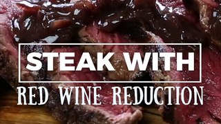 RECIPE:  We love our steaks rare, but you can cook them longer if that's what you prefer! No matter how you cook it, be sure to try this AMAZING reduction!