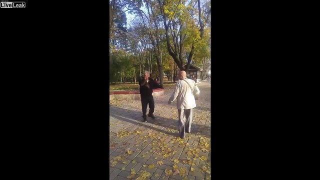 Bagarre entre 2 vieux : ça termine par un KO !