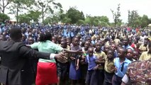 Kanye West and Kim Kardashian visit Ugandan orphanage