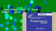 Review  Clinical Practitioners Pocket Guide to Respiratory Care