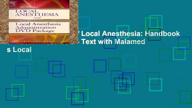Library Handbook of Local Anesthesia: Handbook of Local Anesthesia - Text with Malamed s Local