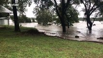 Raging floodwaters carry entire house downstream as severe flooding hits Central Texas