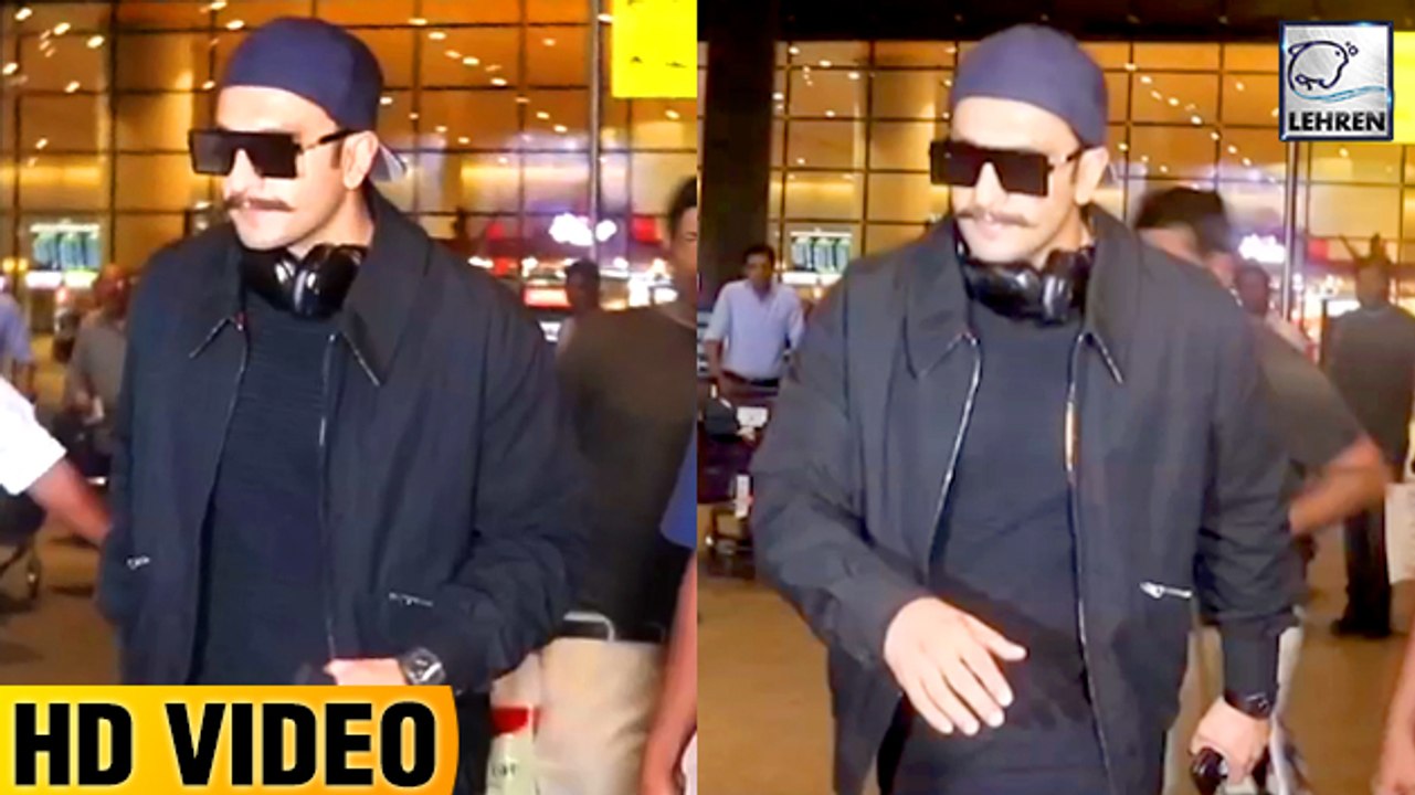 Ranveer Singh's Funny Slow Motion Walk At The Airport | Deepika Padukone