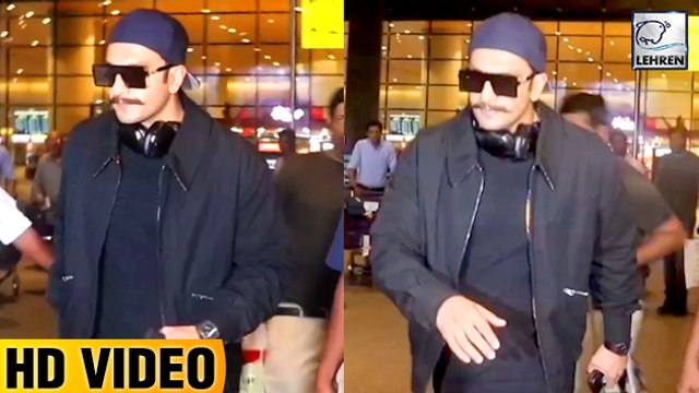 Ranveer Singh's Funny Slow Motion Walk At The Airport | Deepika Padukone