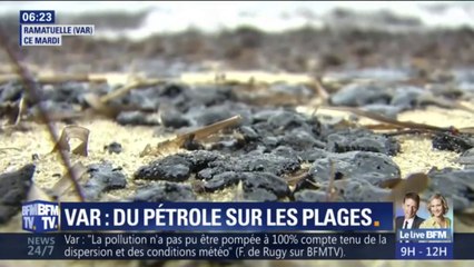 Des plages souillées par le pétrole dans le golf de Saint-Tropez