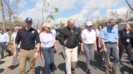 President Trump And First Lady Tour The Lynn Haven Community
