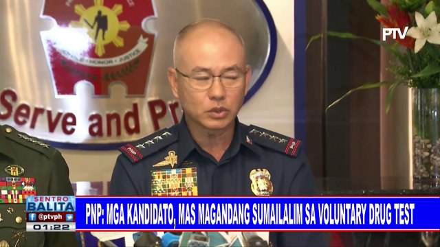 PNP: Mga kandidato, mas magandang sumailalim sa voluntary drug test