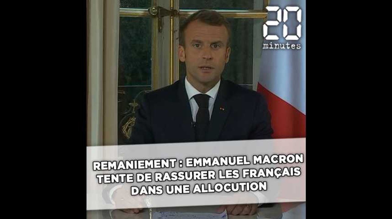 Remaniement : Emmanuel Macron tente de rassurer les Français dans une allocution