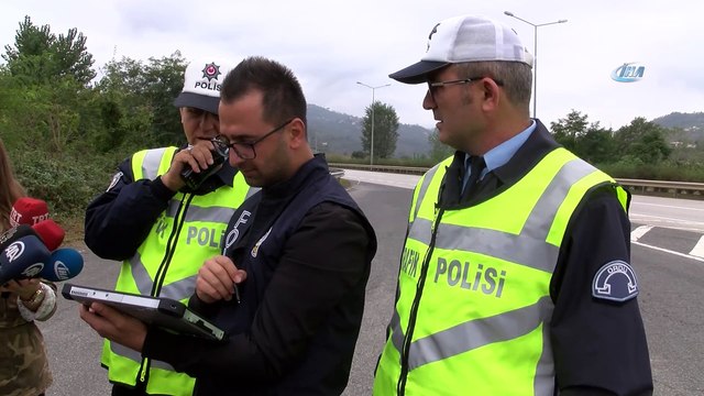 Karadeniz sahil yolu’nda ‘drone’ ile trafik denetimi