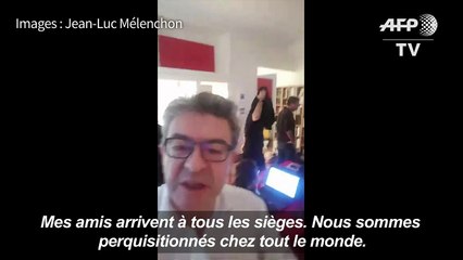 Mélenchon diffuse les images de la perquisition à son domicile
