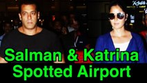 Salman Khan With Katrina Kaif Spotted At Mumbai Airport | Bharat Movie | Bollywood gossips