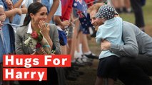 Cute Hugs For Soon To-Be Parents Prince Harry And Meghan Markle On Australia Tour