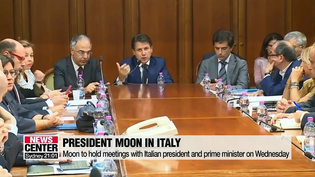 President Moon to discuss North Korea with Italian political leaders as well Pope Francis