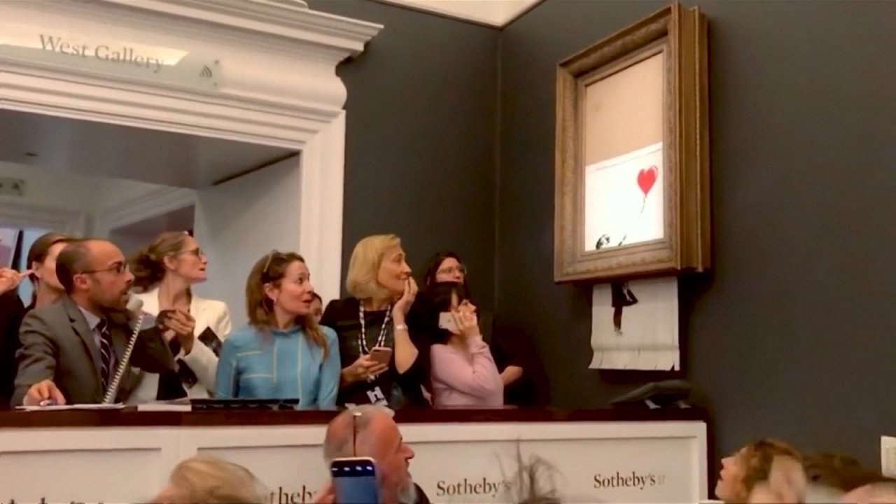 Banksy Reveals Painting Shredding Did Not Work Properly