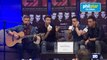 A1 performs their hit song at press conference