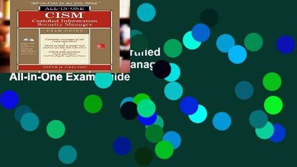 Best product  CISM Certified Information Security Manager All-in-One Exam Guide