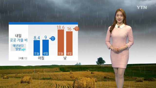 [날씨] 전국 곳곳에 가을비...예년보다 쌀쌀 / YTN