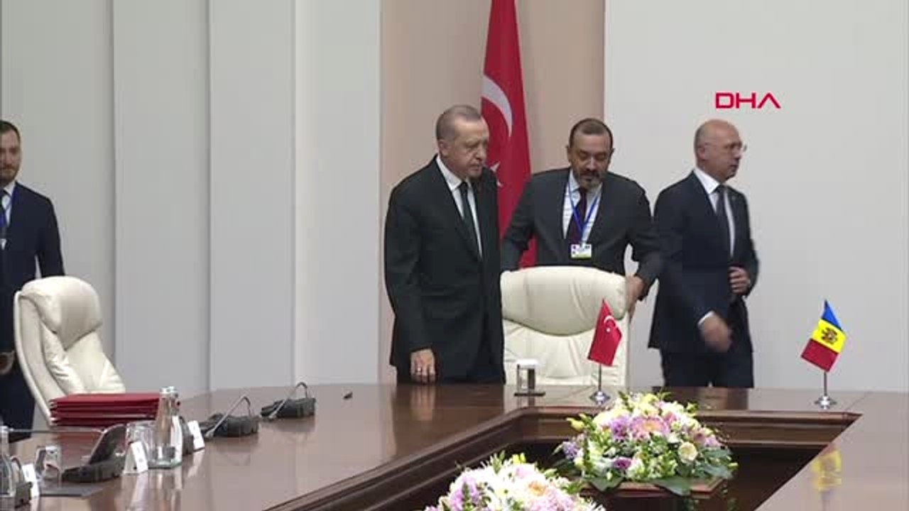 Cumhurbaşkanı Erdoğan Moldova ile Yapılan Anlaşmaların İmza Törenine Katıldı