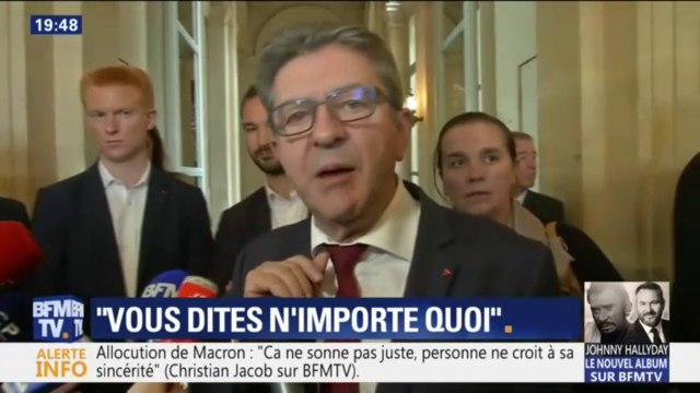 Qu'esseuh-que ça veut direuh ? , embarrassé par une question, Jean-Luc Mélenchon moque l'accent d'une journaliste