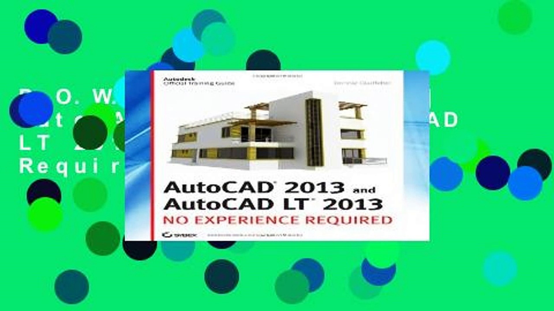 D O W N L O A D P D F Autocad 13 And Autocad Lt 13 No Experience Required Autodesk Video Dailymotion