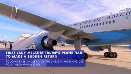Melania Trump's Plane Forced to Return to Military Base After 'Mechanical Issue'