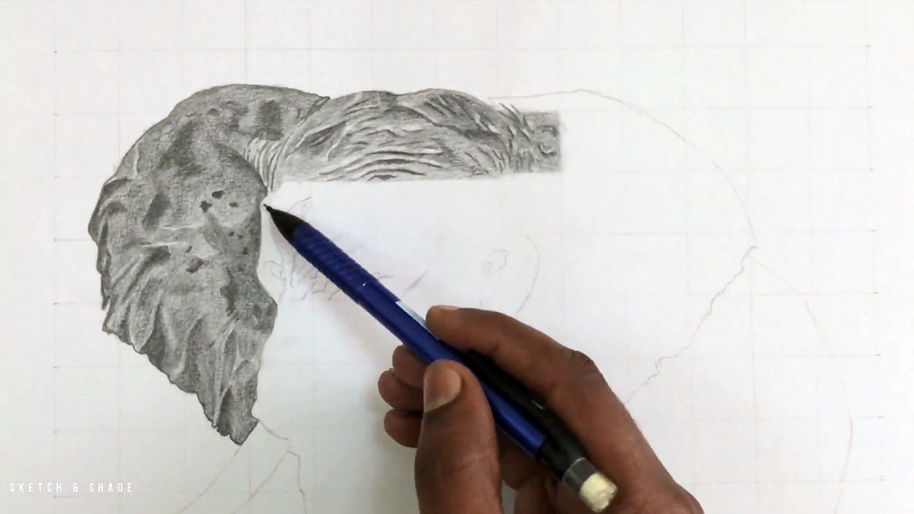 Realistic Pencil drawing of an Elephant