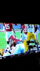 Alabama crimson tide Davis goes crazy with punches