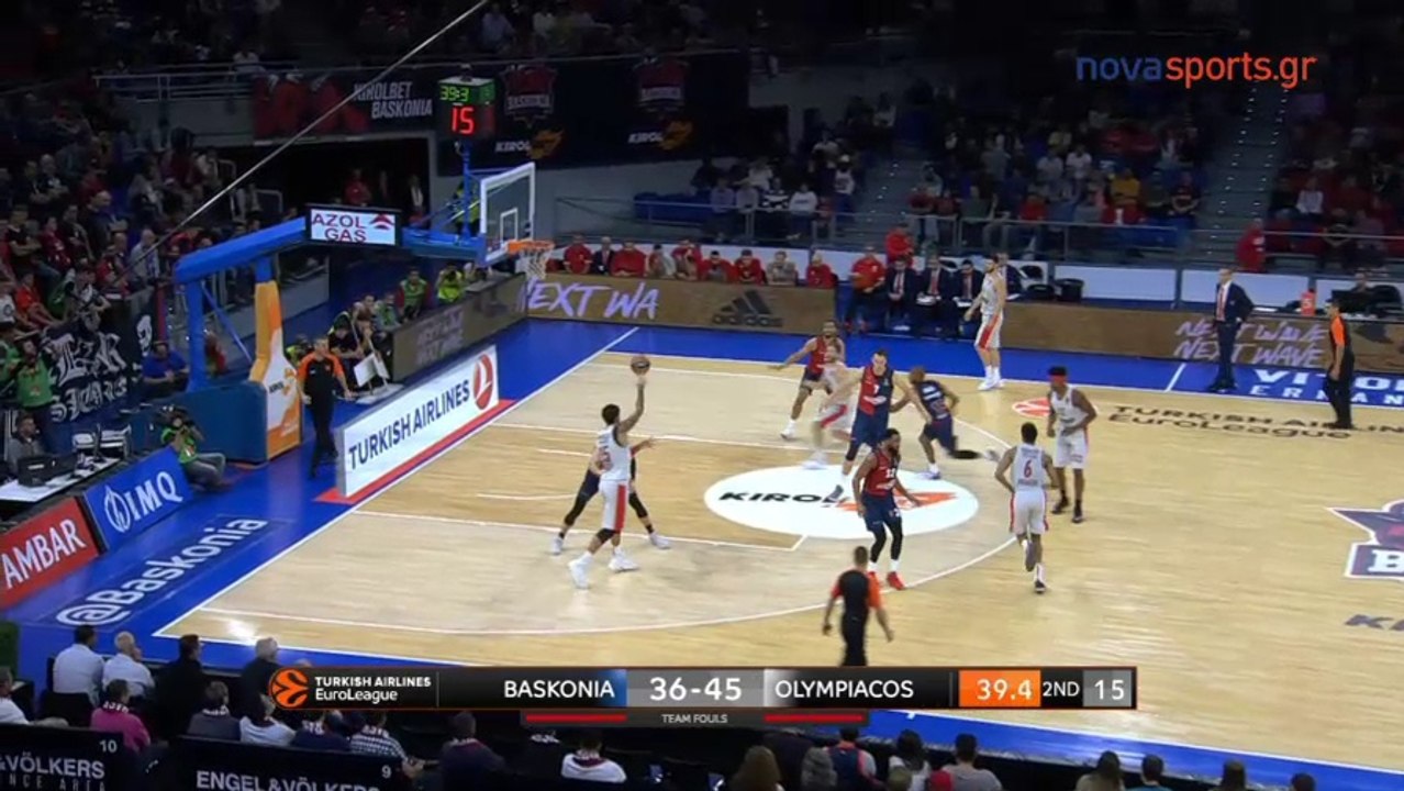 Georgios Printezis AMAZING bullet pass to Jānis Strēlnieks for the Layup - 17.10.2018 [HD]