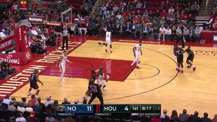 Clint Capela goes up to get it and finishes the oop in the first quarter