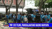 PNP: COC filing, pangkalahatang naging mapayapa