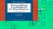 Review  The Maudsley Prescribing Guidelines in Psychiatry