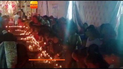 गोंडा में महाष्टमी पर एक साथ जल उठी 1500 दीपों की श्रद्धा माला