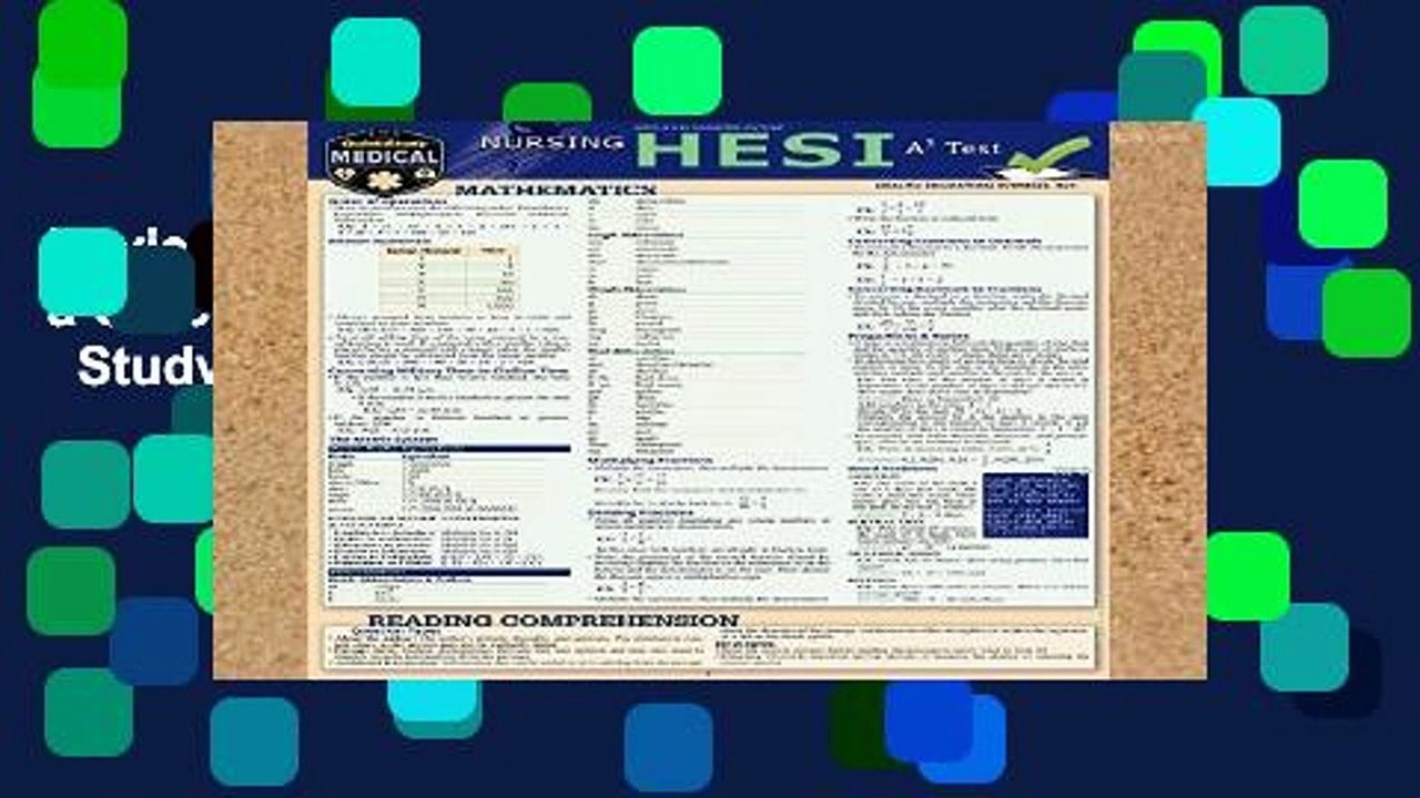 Review  Nursing HESI A2: a QuickStudy Laminated Reference   Study Guide