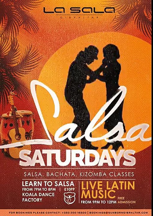 Come along and join our Latin Dance classes this May  Classes every Saturday as from the 12th of May at #LaSalaGibraltar For further info please contact us