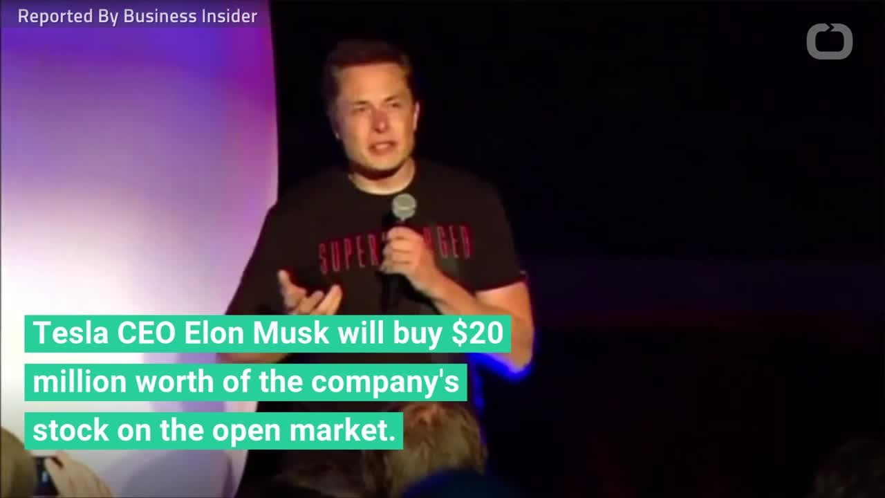 Tesla Says Elon Musk Plans To Buy $20 Million Worth Of Stock As Soon As Possible
