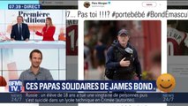 Moqué à cause d'un porte bébé, James Bond (alias Daniel Craig) reçoit le soutien de centaines de papas