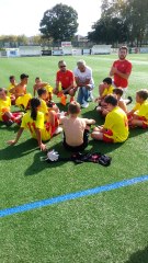 DEBRIEFING AVEC LES COACHES POUR LES U13 B APRES LA VICTOIRE CONTRE CASTETIS
