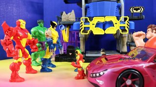 Imaginext Batman & Wreck It Ralph 2 Battle Mind Controling Joker & Rescue Robotic Superhero Mashers